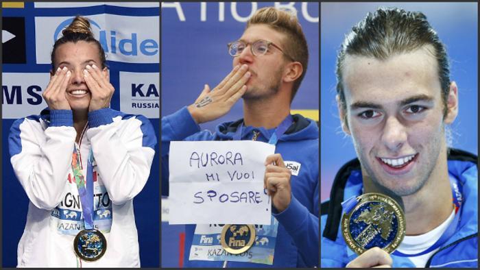 LaStampa's tweet photo. Le storie dietro ogni podio azzurro,dall’oro con proposta ai badboy della staffetta http://t.co/Fj7wFbbugY #Kazan2015 http://t.co/4iHltXsWPM