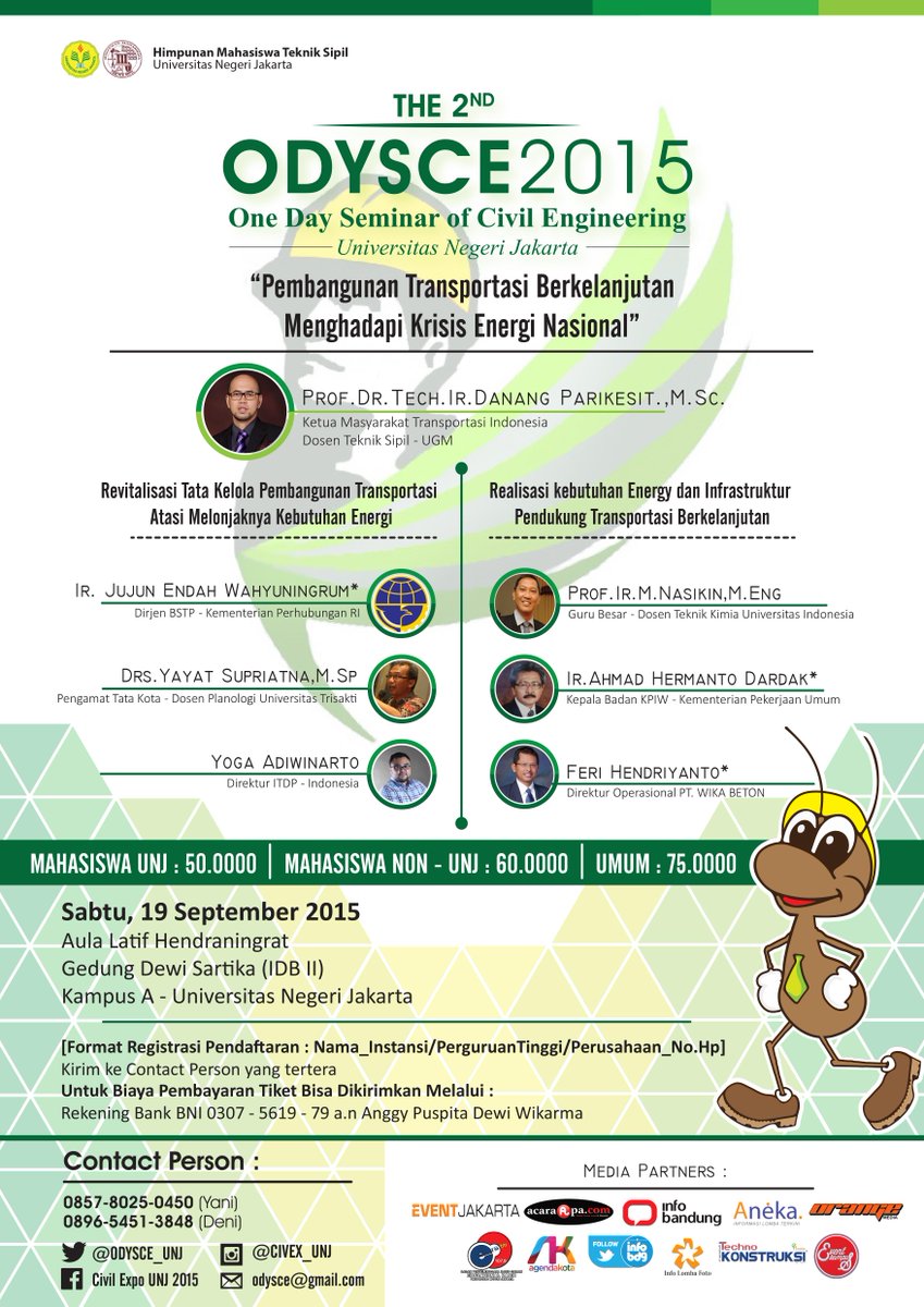 ODYSCE_UNJ's tweet photo. SEMINAR NASIONAL (ODYSCE-UNJ) 2015! Promo tiket terbatas! @himasipUBR @hms_tedc @HMS_FT_U45 @HmsUnla @HMS_MercuBuana http://t.co/Ronai5D6dq