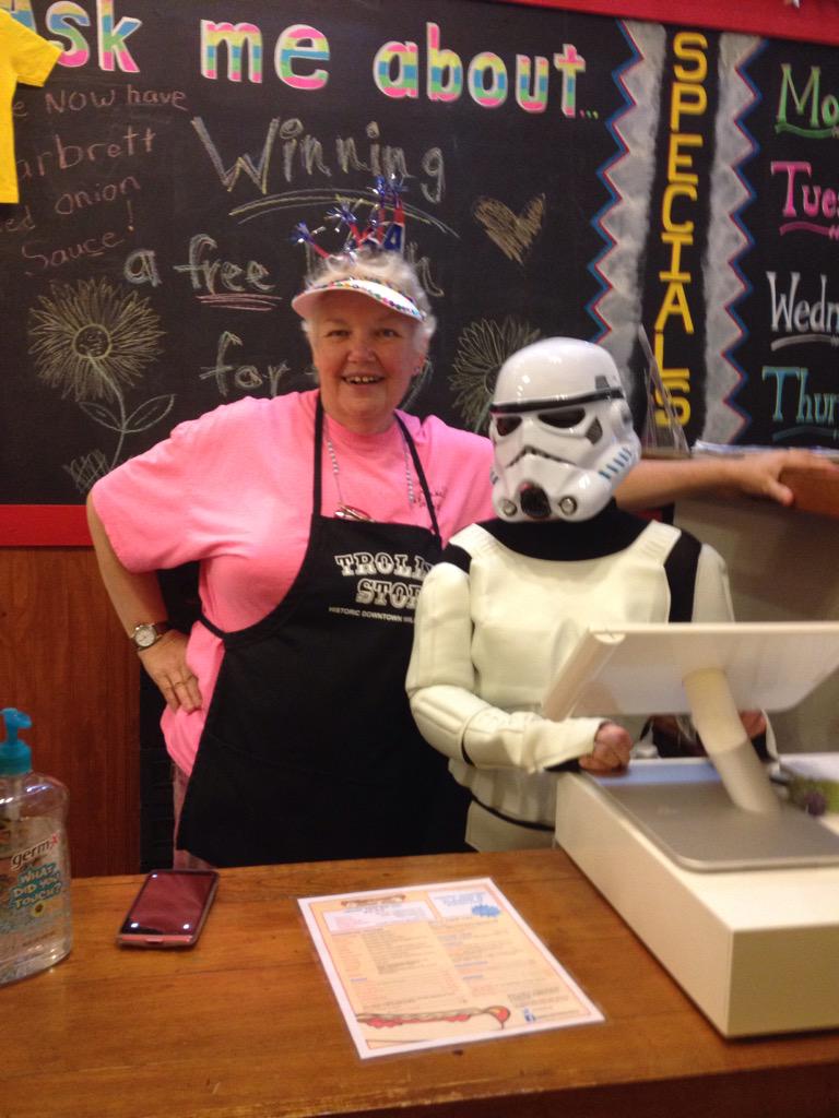 ced1694's tweet photo. When asshole jedis rebels blow up your office &you have 2 work here #GiShWHeS #GishwhesProblems #stormtrooperproblems http://t.co/lk2NGIiWqn