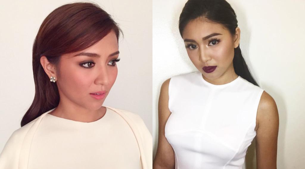 SinoBETMo's tweet photo. Ultimate Favorite battle: sleek hair edition.  RT for Kathryn Bernardo FAVE for Nadine Lustre http://t.co/2qJgsSmouK