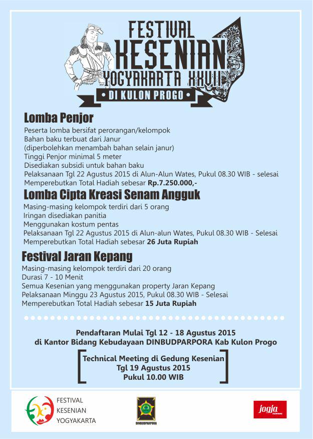 whenscarves's tweet image. Yuk ah #VisitKulonProgo @watespahpoh: Festival Kesenian Yogyakarta XXVII di Kulonprogo. Monggo disengkuyung http://t.co/1xGhAQlmLQ&quot;