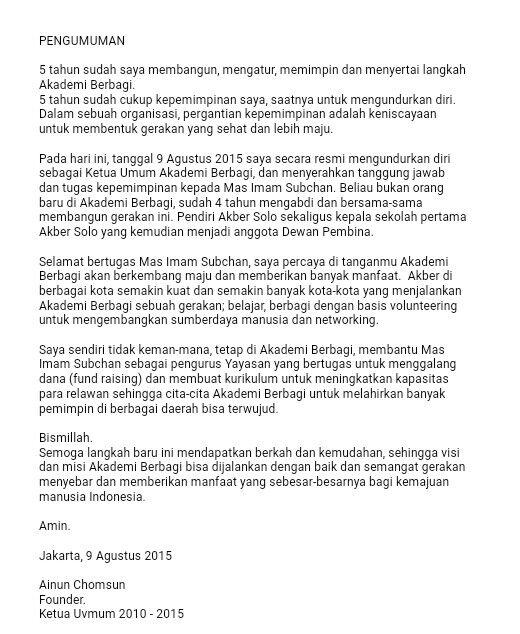 akademiberbagi's tweet photo. Perkenalkan, @imamsubchan Ketua Umum Akademi Berbagi yang baru, menggantikan @ainunchomsun. #ceritaAkber http://t.co/6hJi8QeV9e