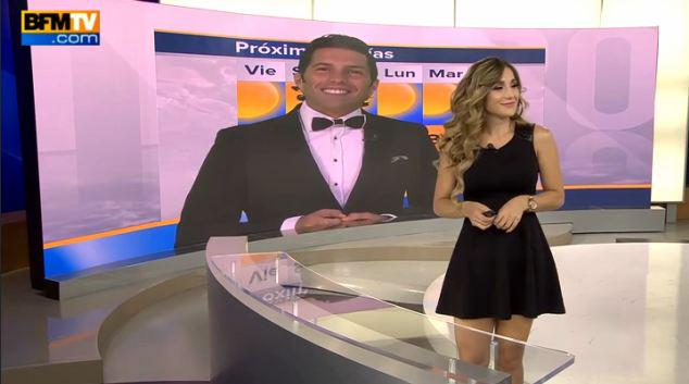 BFMTV's tweet photo. Vidéo - Il interrompt miss météo pour la demander en mariage http://t.co/nEsKhVbPKu http://t.co/8zyq4dKOpR