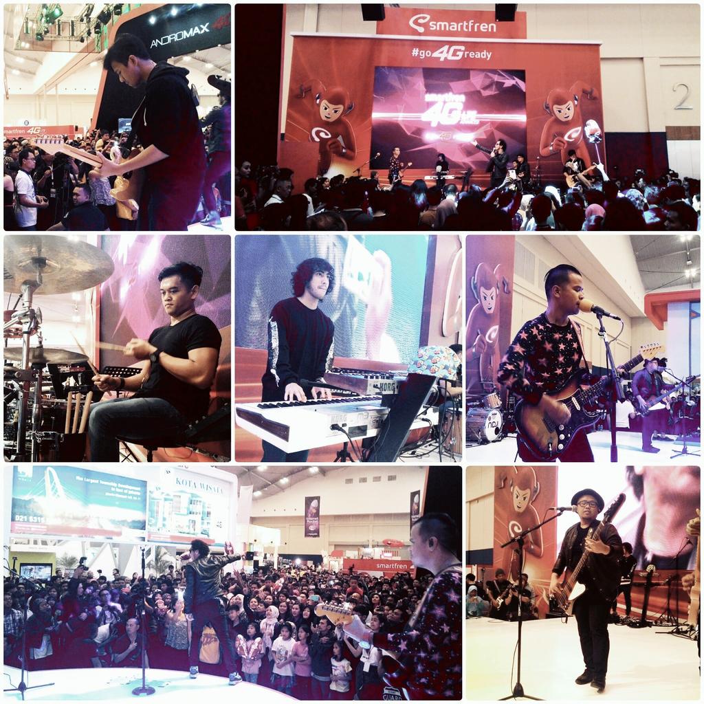 nidji's tweet photo. Nih keseruan di booth @smartfrenworld bareng @nidji dan pengunjung ICE BSD. #SmartfrenICE #go4Gready http://t.co/HsOl3E6h75