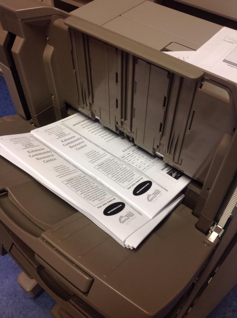 Kalannie_CRC's tweet photo. #kalanniecrc has almost finished printing the Kapers. Get a copy &amp; checkout what has been happening in #kalannie. http://t.co/86vBcmjD6u