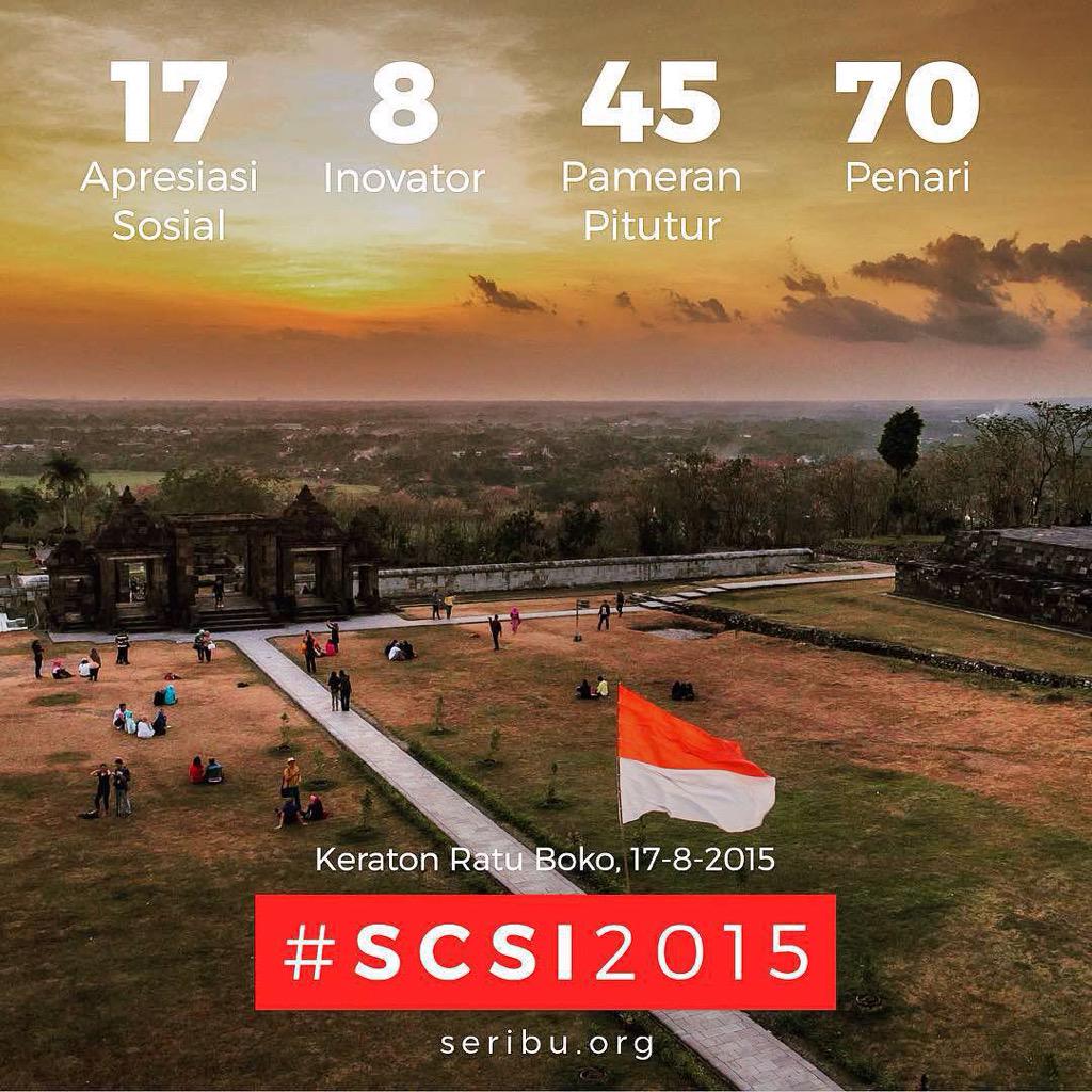 JogjaUpdate's tweet photo. #jogja @seribu_org  17/8/15 merayakan HUT RI 70 di Keraton Ratu Boko http://t.co/1Y8OQw57vM