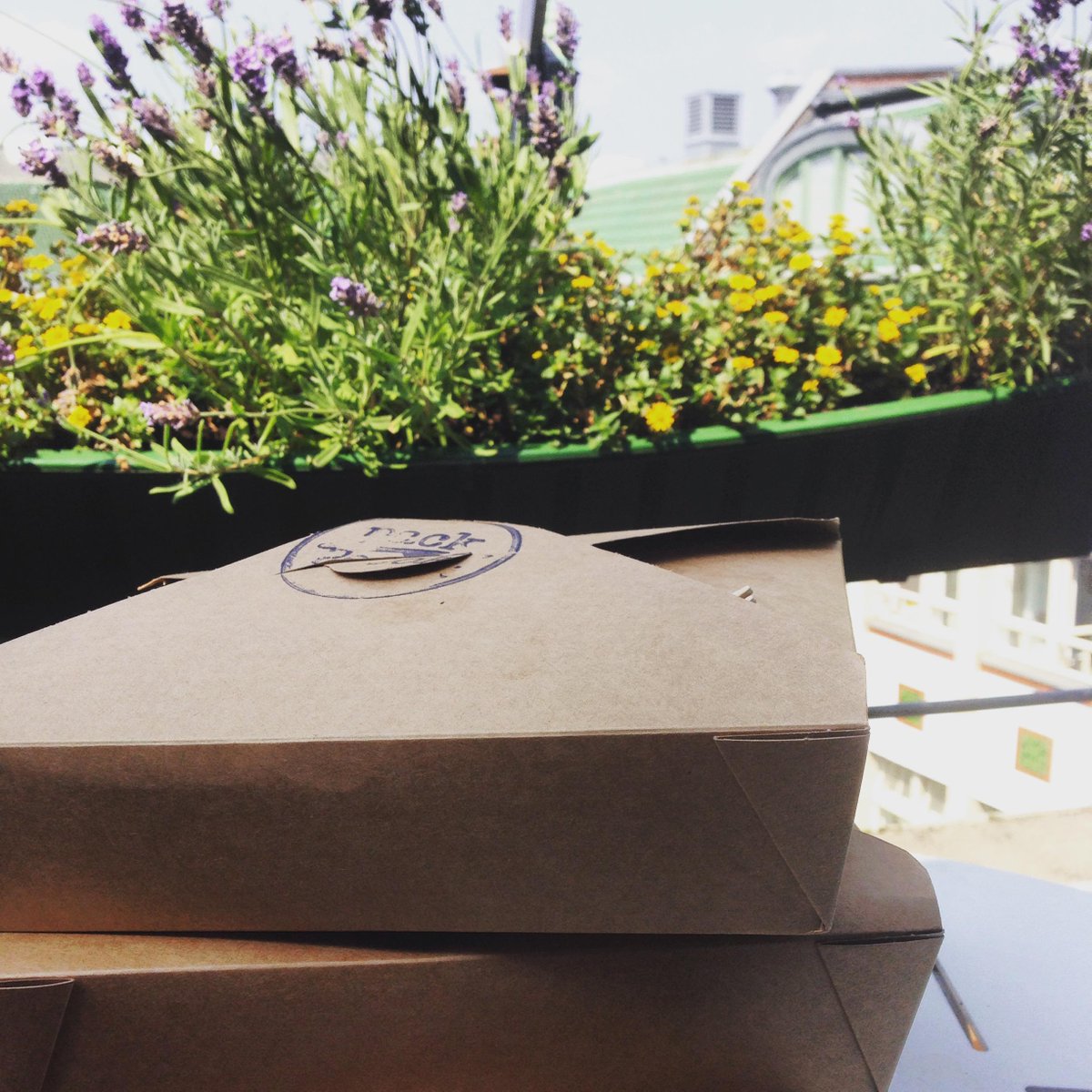 Lunch delivery to one of the most beautiful offices in Berlin <a href="/HackescherMarkt/">Hackescher Markt</a>. Stunning rooftop view. #food #berlin