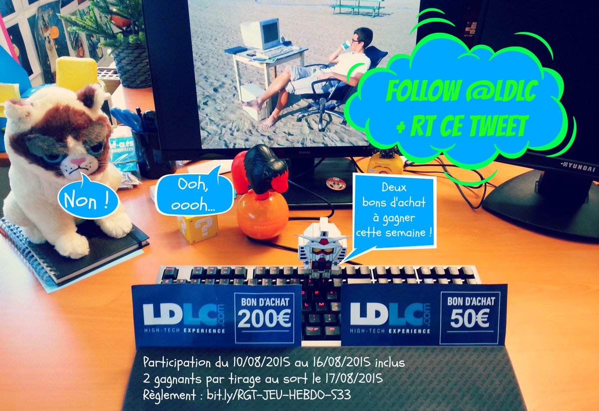 LDLC's tweet photo. [JEU HEBDO] 🌠 Deux bons d'achat à gagner cette semaine (200 € et 50 €) ! http://t.co/I5Oh8nlLfD http://t.co/mCgmOIqXyC