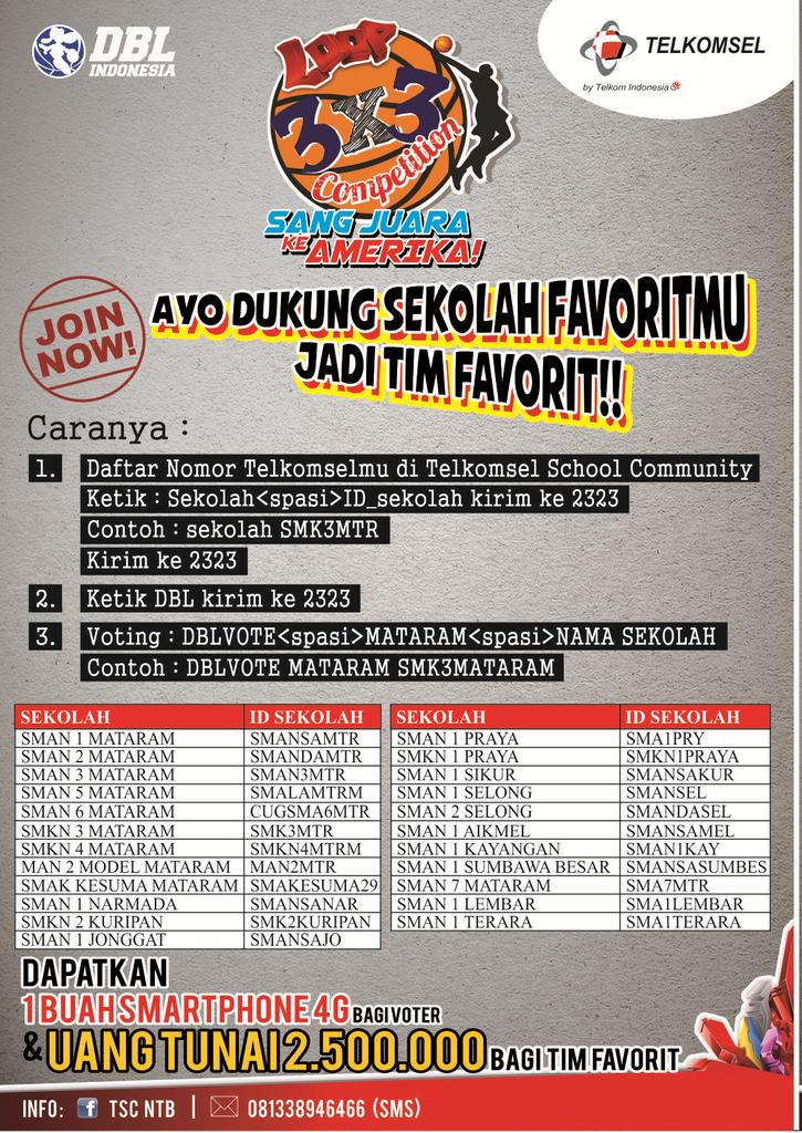 Yuk dukung dan dapetin hadiahnya <a href="/_SMAKERZ/">SMAK Kesuma Mataram</a>