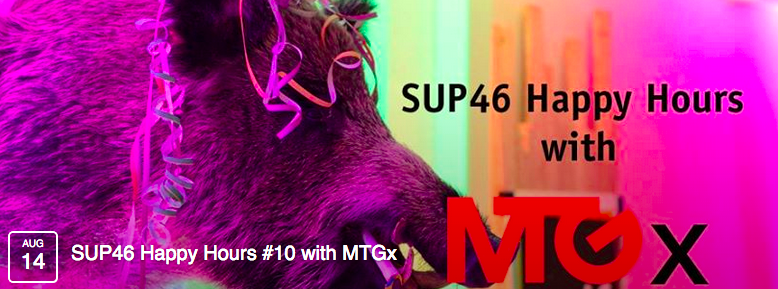 First #SUP46 Happy Hour of the season this Friday! Co-hosted w <a href="/mtgxdigital/">MTGx</a>, who promises a few surprises. #sthlmtech