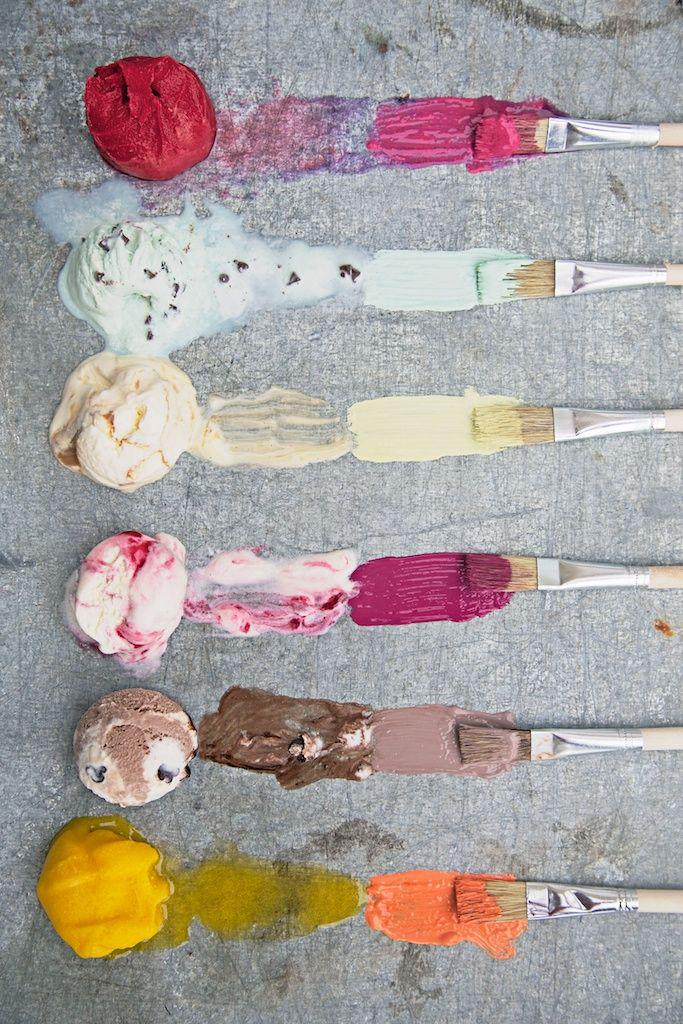 Painting with ice cream? Now that sounds like fun #icecreamart