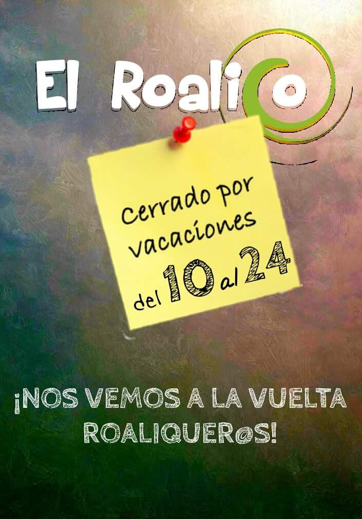 el_roalico's tweet photo. Atención roaliquer@s:
Cerramos para unas merecidas vacaciones. http://t.co/QOduXm9NDc