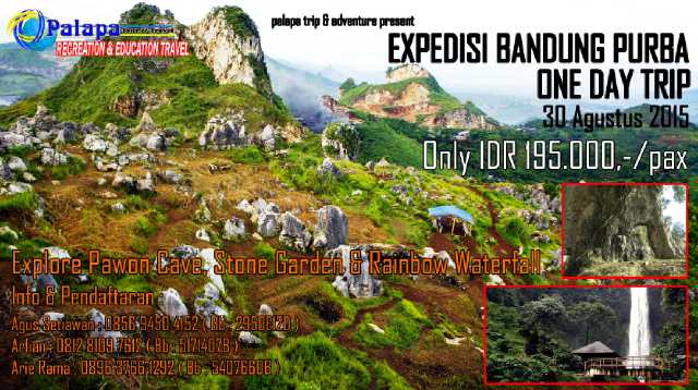 Expedisi Bandung Purba, One Day Trip 30 Agustus
Only IDR 195.000/ Pax