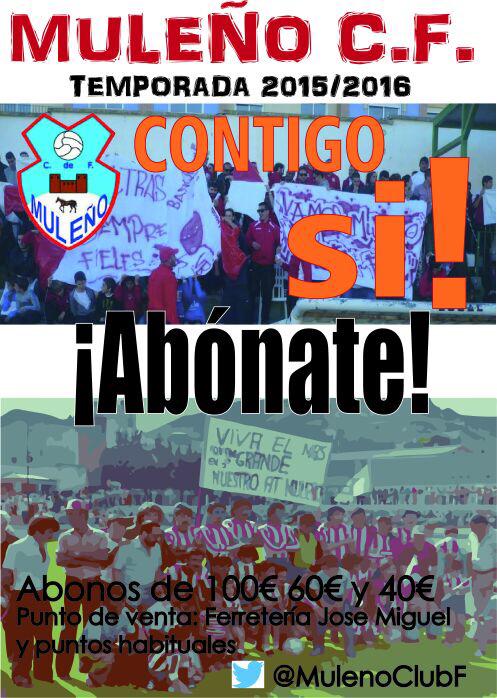 MulenoClubF's tweet photo. Empieza una nueva semana...y aun sin tu abono?? #YoSoyMuleño http://t.co/mmQiyoV9h7
