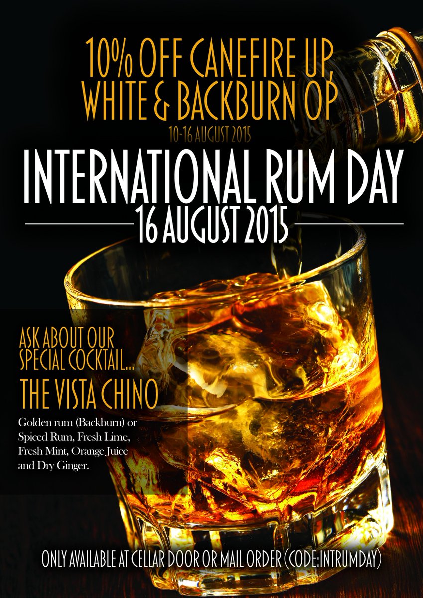 GtNorthernDist's tweet photo. This Sunday is #InternationalRumDay! We are celebrating with a special promo which is running now until 16 August! http://t.co/iw8DcGza3A