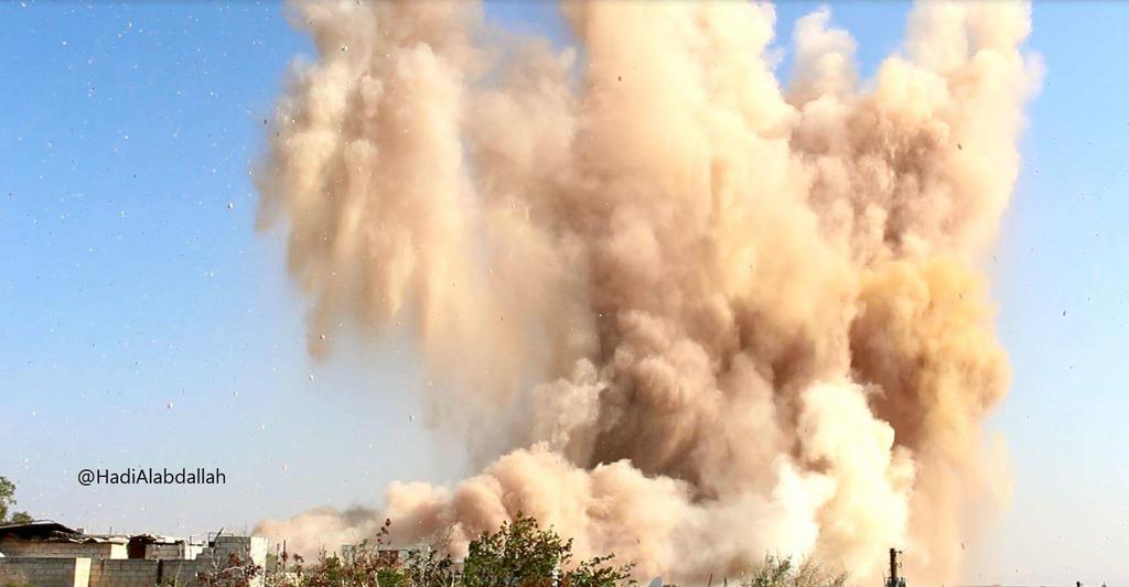In pictures: Al-Fateh Army blows up a tunnel used by sectarian militias in Assad stronghold village of Foua
