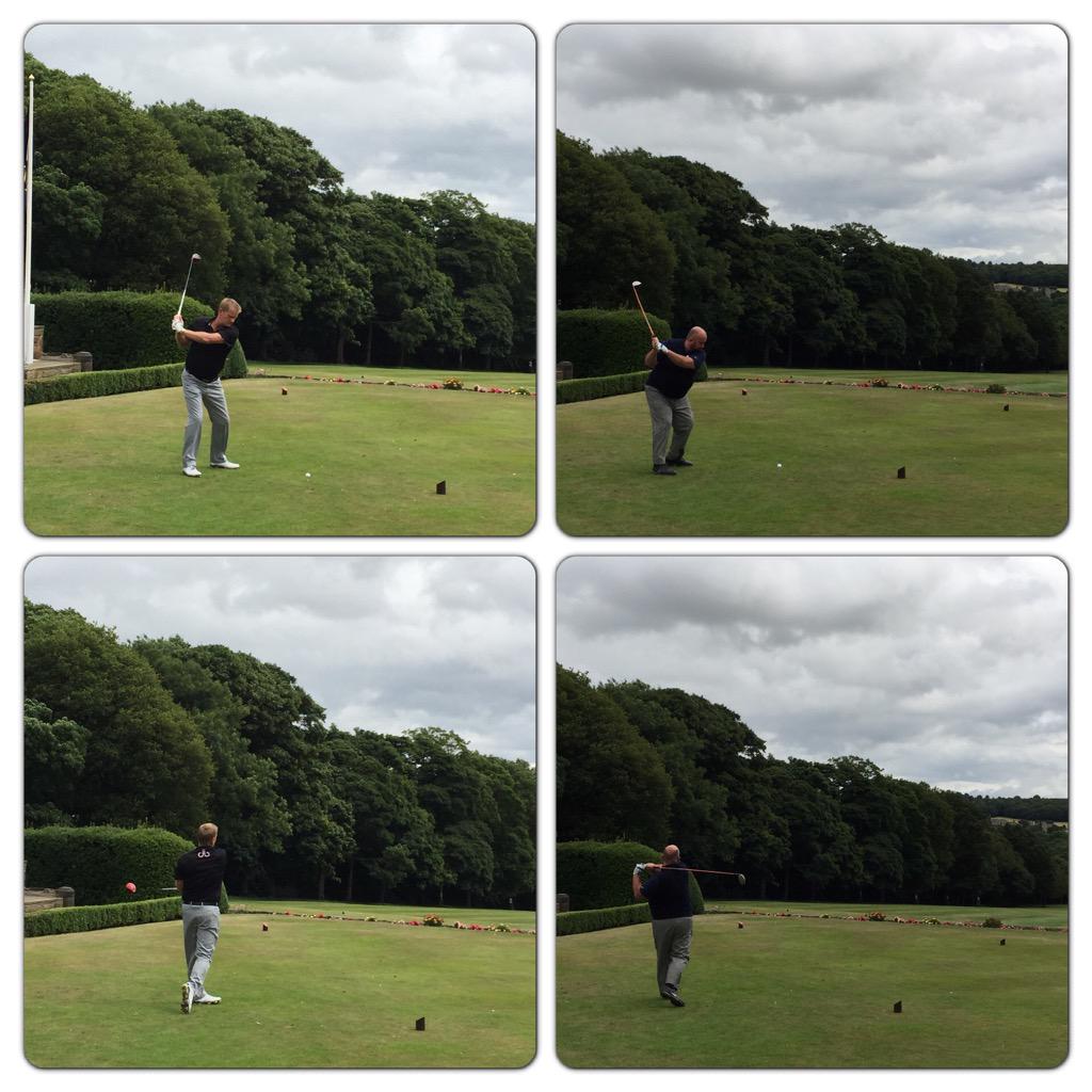 Hansonprogolf's tweet photo. Great action shots from @veggie7274 and @garyshutts at the @ArrowHudd @woodsomegolf #playwellguys http://t.co/U14e216sWb