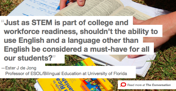 ConversationUS's tweet photo. What makes the #dualimmersion program so effective for language learners? http://t.co/96t5lvYd89 via @UF cc: @UF_COE http://t.co/cgdbTQVwh8