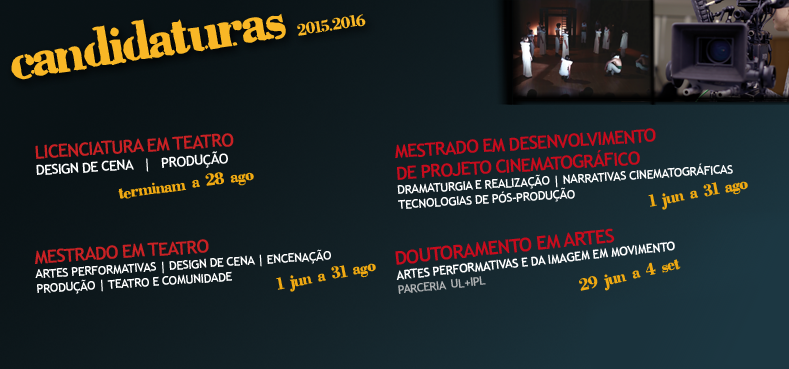 tvescolas's tweet photo. #Ensino #Cinema #Teatro Escola Superior de Teatro e Cinema: candidaturas 2015/2016 encerram até final de agosto. http://t.co/0MxZJqTWWH
