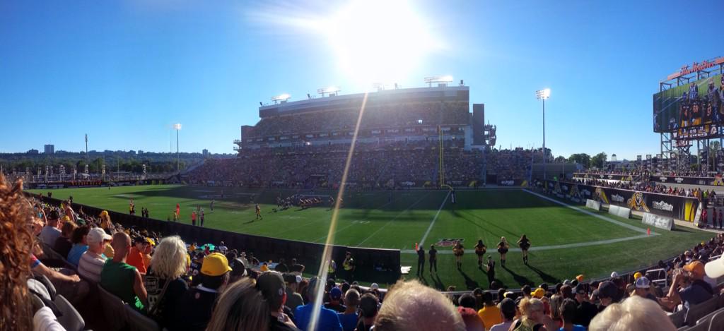 JabezHomes's tweet photo. Last nights game at #TimHortonsField. #Ticats #eatemraw. Thanks @burlingtoncofc @Mapleridgeland http://t.co/1itT8MYqua