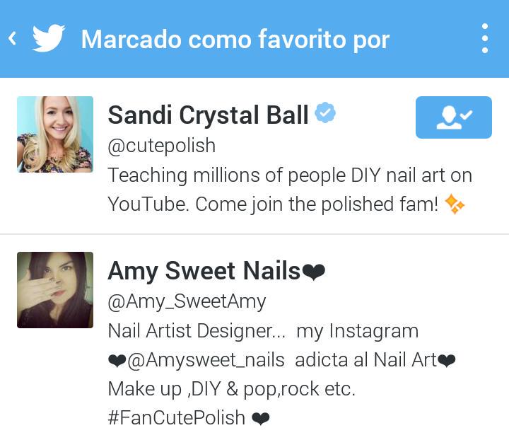 Amy_SweetAmy's tweet photo. @cutepolish OMG! Fav! Te adoro! 😘💅👌😍 #FanCutePolish #FanSandiCrystalBall 👏 http://t.co/NDhJqyrrEE