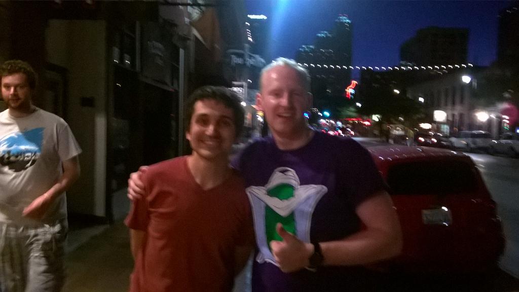 DenmarkDan93's tweet photo. Capping off a great 1st RTX with running into @MrFarmahini #greatguy #solongRTX #PickleO http://t.co/oxlQWKQO2t