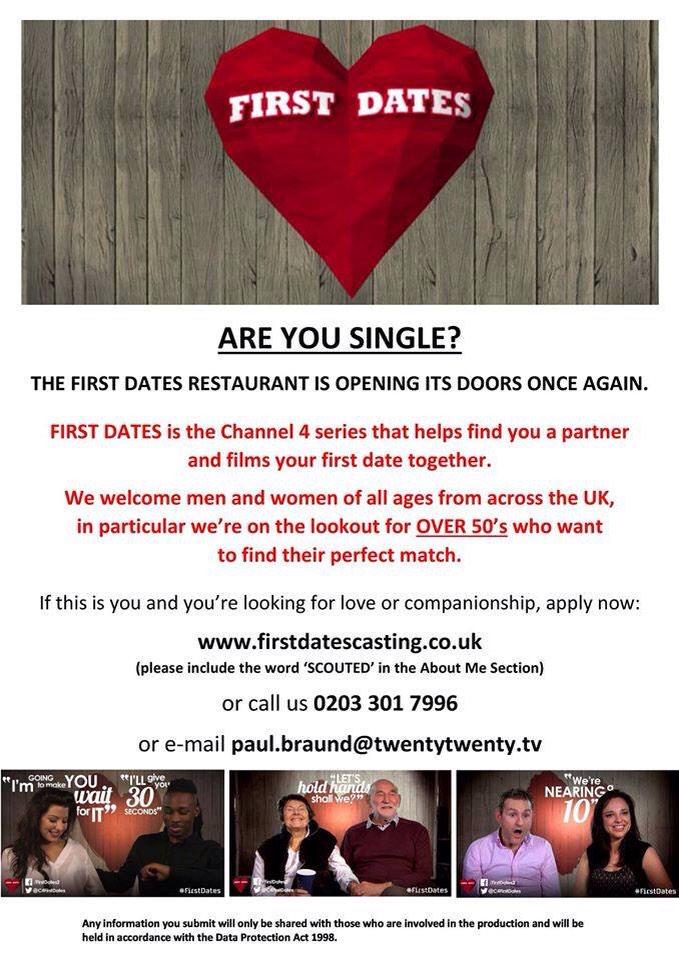 GayParentsUK's tweet photo. Looking for LGBT singles for Channel 4's FIRST DATES. Please RT all. http://t.co/tmsIFo7CdH