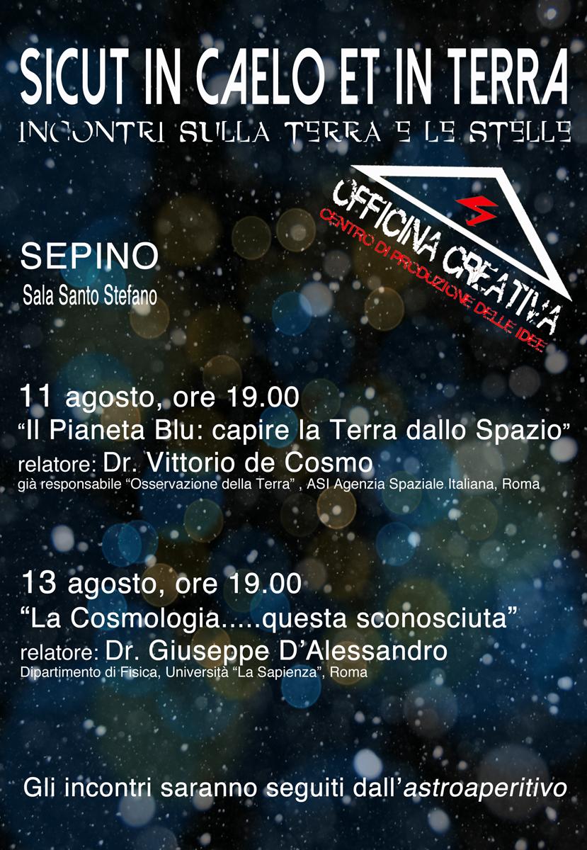 CreativaOff's tweet image. Sicut In Caelo Et In Terra a #Sepino, 11 e 13 #agosto. #Incontri sulla #Terra e le #stelle