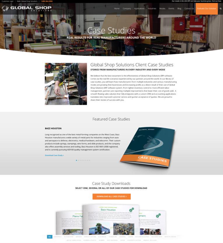 GlobalShopERP's tweet image. Psst...here's a sneak peek of our new Global Shop Solutions web site, set to go live at the end of September 2015.