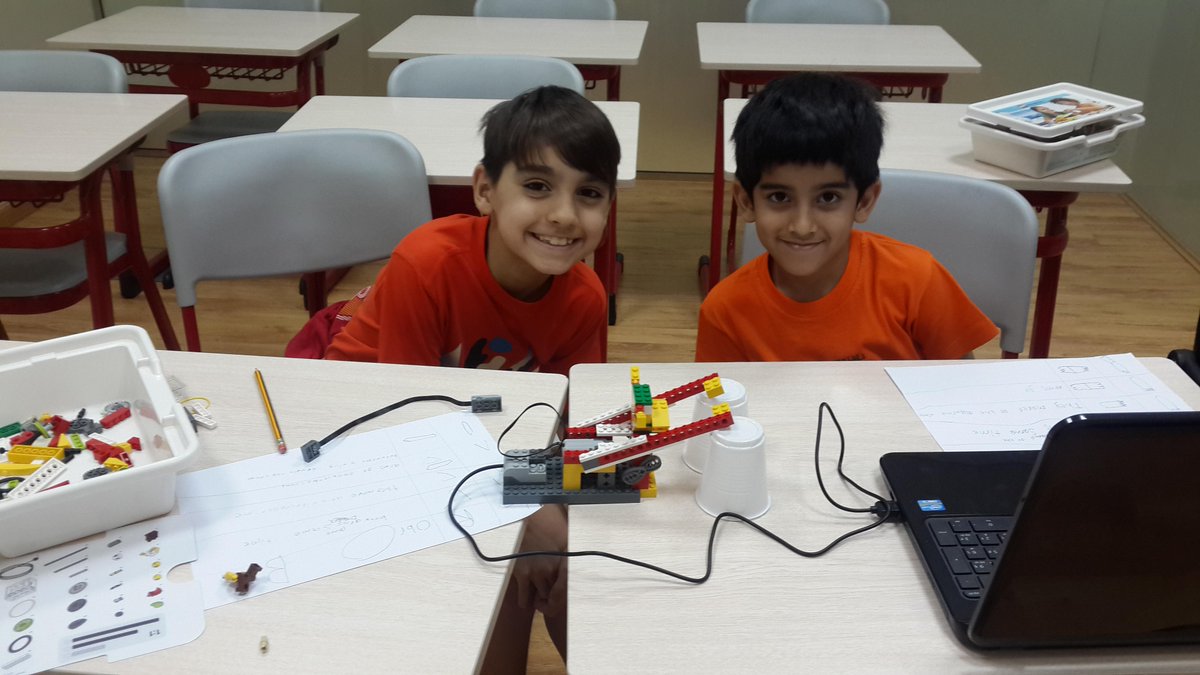 Premier_Genie's tweet photo. Our robotics summer camp students Zahir and Dhruv were the proud creators of this Lego WeDo’s Drumming Monkey! #robo http://t.co/RI0n9yZnPU
