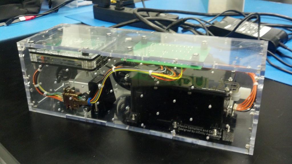 ZeroGTeam's tweet image. Engineering model of our project that will head to the ISS in February 2016.  #NASA #NanoRacks #JPL #GSCC