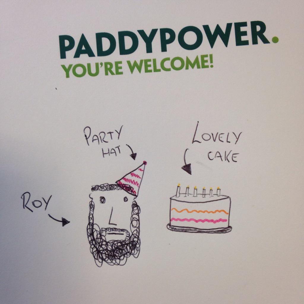 Happy 44th birthday Roy Keane! Here\s a picture we made for you. Love, Paddy.   
