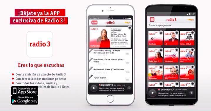 radio3_rne's tweet photo. #AppRadio3 ¿La tienes ya? Nueva versión con mejor rendimiento http://t.co/iHvNd1vZHQ … Descárgala gratis! 📱⬇ http://t.co/ybqN2v4ZG1