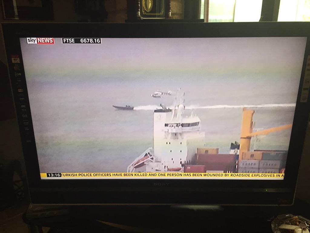 Nara_Hodge's tweet photo. Good to see @SkyUK covering latest incident of Spain violating British sovereignty of #Gibraltar. #SupportGibraltar http://t.co/KZioxnM9tv