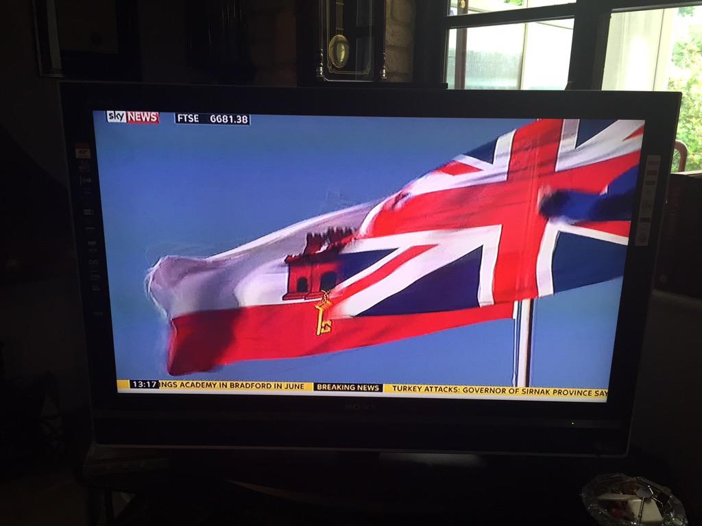 Nara_Hodge's tweet photo. Good to see @SkyUK covering latest incident of Spain violating British sovereignty of #Gibraltar. #SupportGibraltar http://t.co/KZioxnM9tv