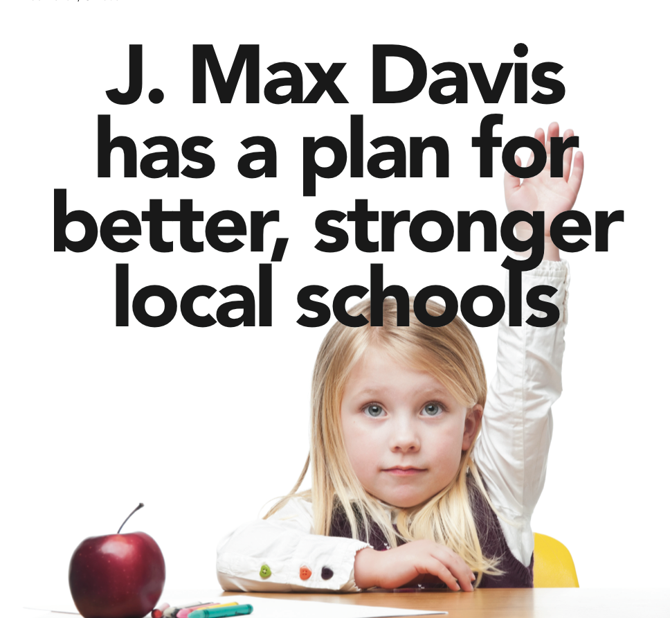 JMaxDavis's tweet photo. School starting today, I've got a plan to create City-based school systems. Enhance local control &amp; help students. http://t.co/HNXYMdeNSV