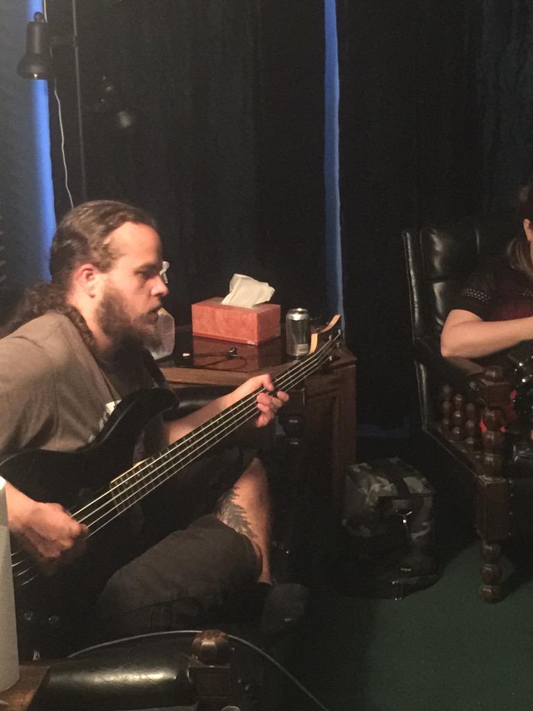 Downvenom's tweet photo. Marcus Wagner on Bass recordings for our new EP!! http://t.co/ect1lIyRGf