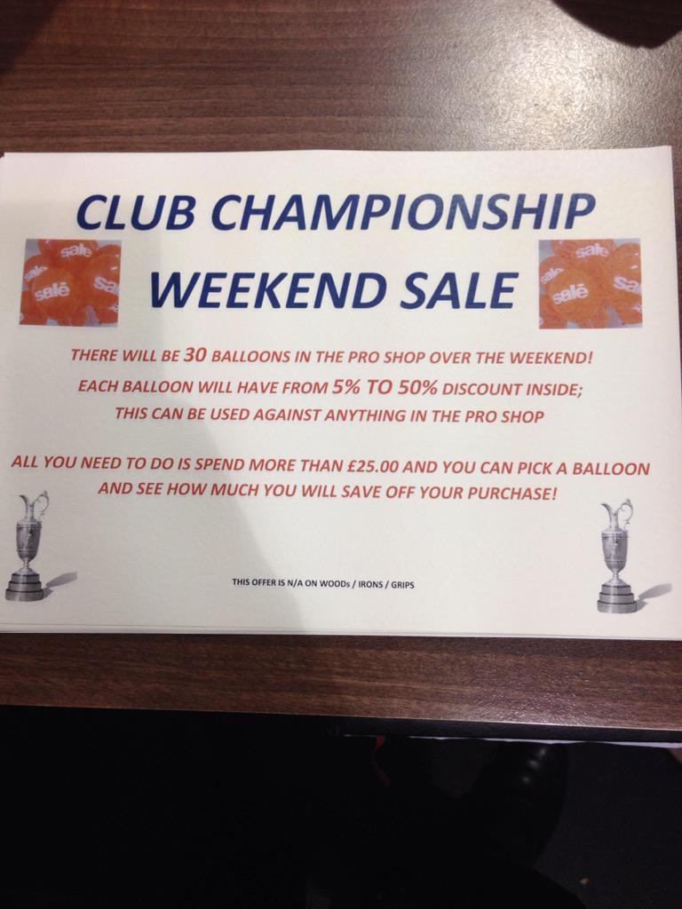 RedlibbetsPro's tweet photo. An amazing offer for the upcoming Club championship weekend! Don't miss out... http://t.co/r1mubALr2U
