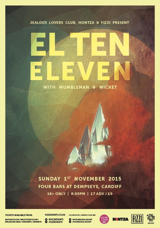 HontzaEvents's tweet photo. New!
We're with @JealousLovers1 &amp; @fizzievents @fourbarscardiff Nov 1 with the atmospheric post-rock of @ElTenEleven http://t.co/VSxlhfFSo5