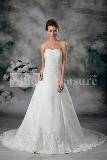 sinotreasure's tweet photo. White Sweetheart Court Train Satin A-line Wedding Dresses 2014 http://t.co/hzMdyMOG0U http://t.co/OFWNglLP23