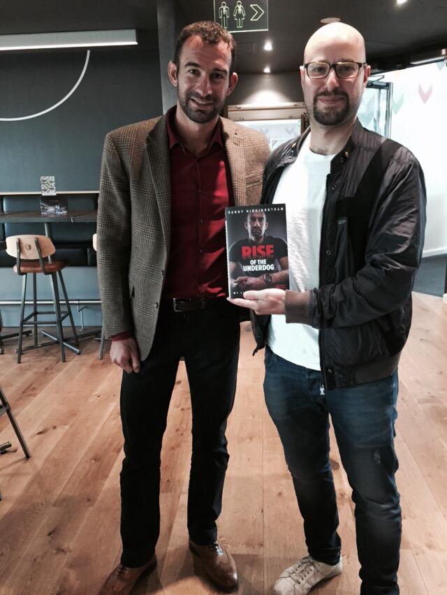 JonathanShrager's tweet photo. Cracking interview with @Higginbotham05 @hotelfootballuk discussing his #MUFC career. Plus Signed Autobiography Comp http://t.co/svxHnMKBj3