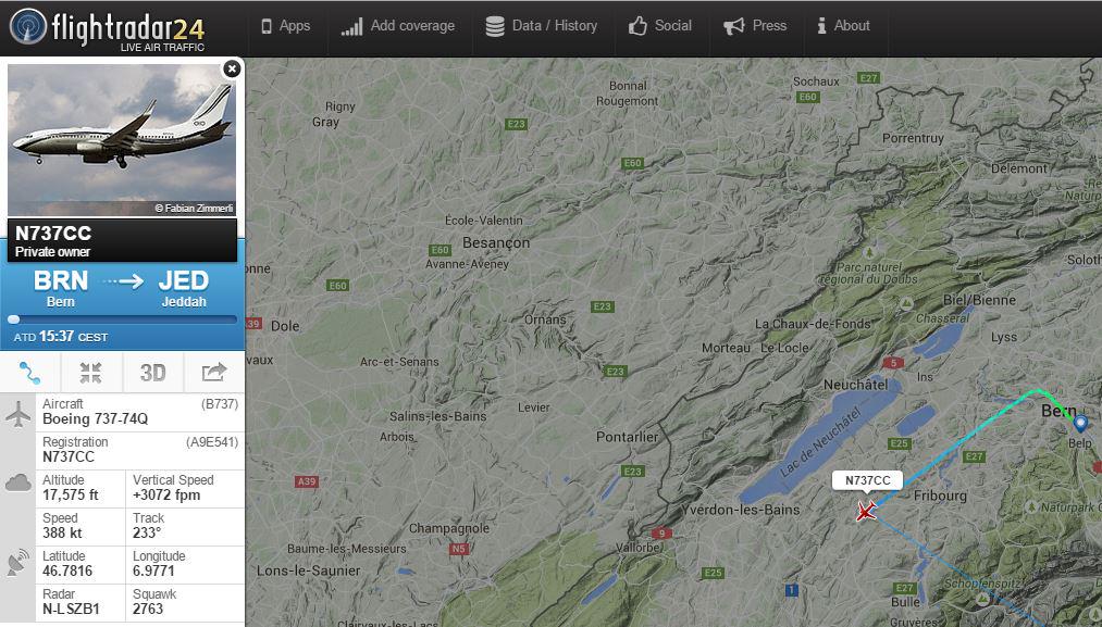 Von Bern nach Jeddah im Direktflug - nicht schlecht! cc @FlughafenBern
