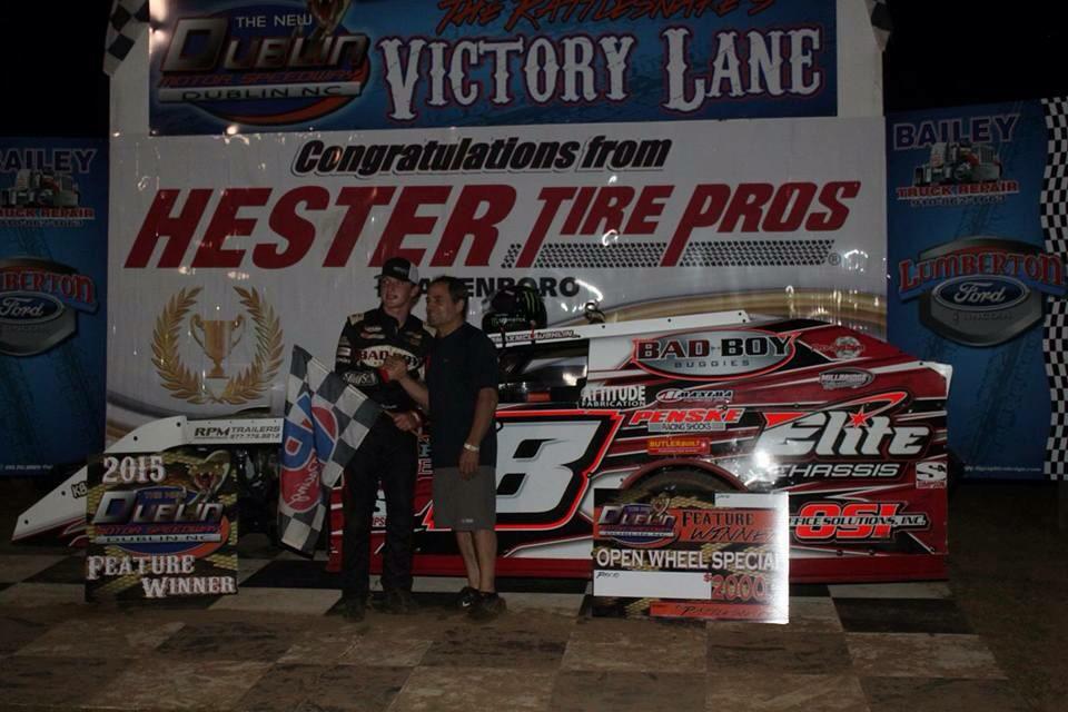 Max McLaughlin won at Dublin Saturday. First night out in his new #ELITECHASSIS 8/8/15