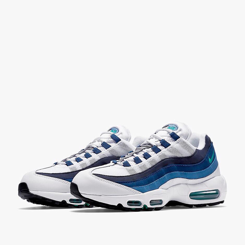 Stadium Goods on Twitter: "• Nike Max 95 OG 554970-131 White/French Blue/Lake Blue/New Green Out Soon #StadiumGoods http://t.co/yH736nIleW"