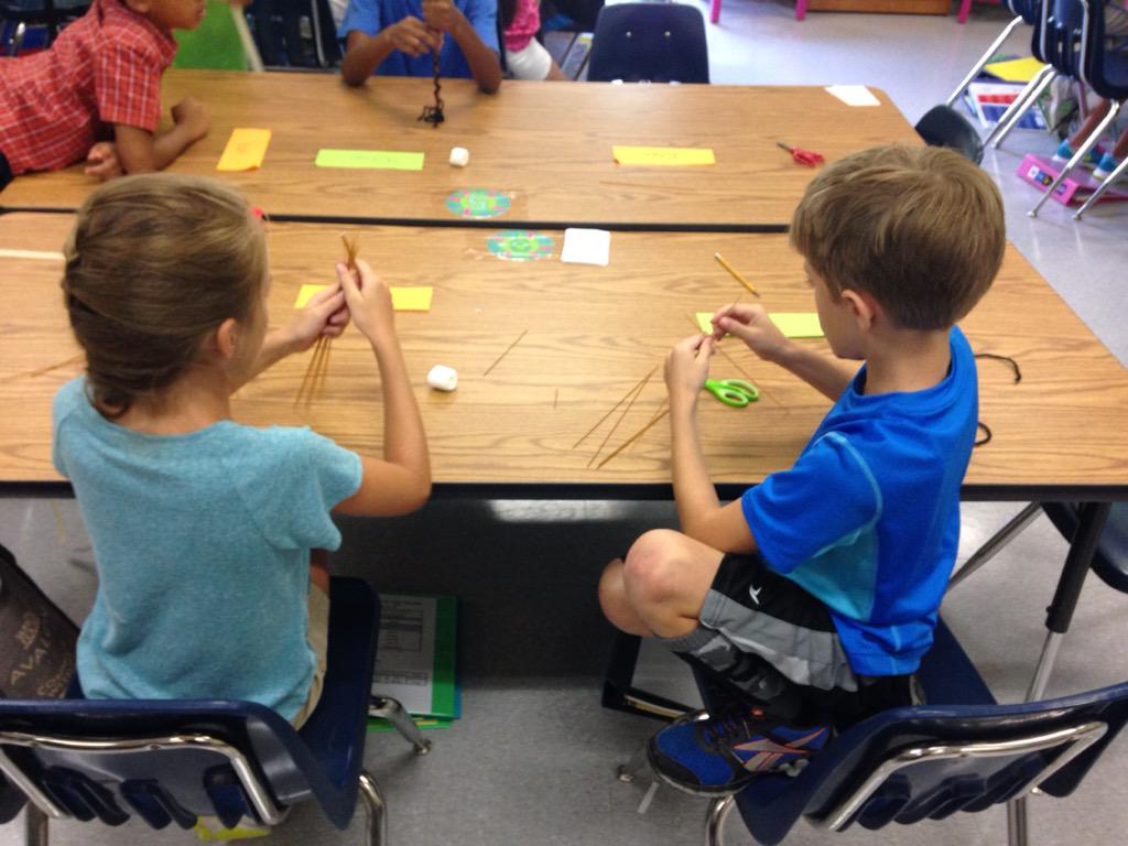 busingFCS's tweet photo. STEM activity on the first day of school! #dolvinfourthgrade #buildingknowledge #strawtower #teamwork http://t.co/eqcPFWcTFr