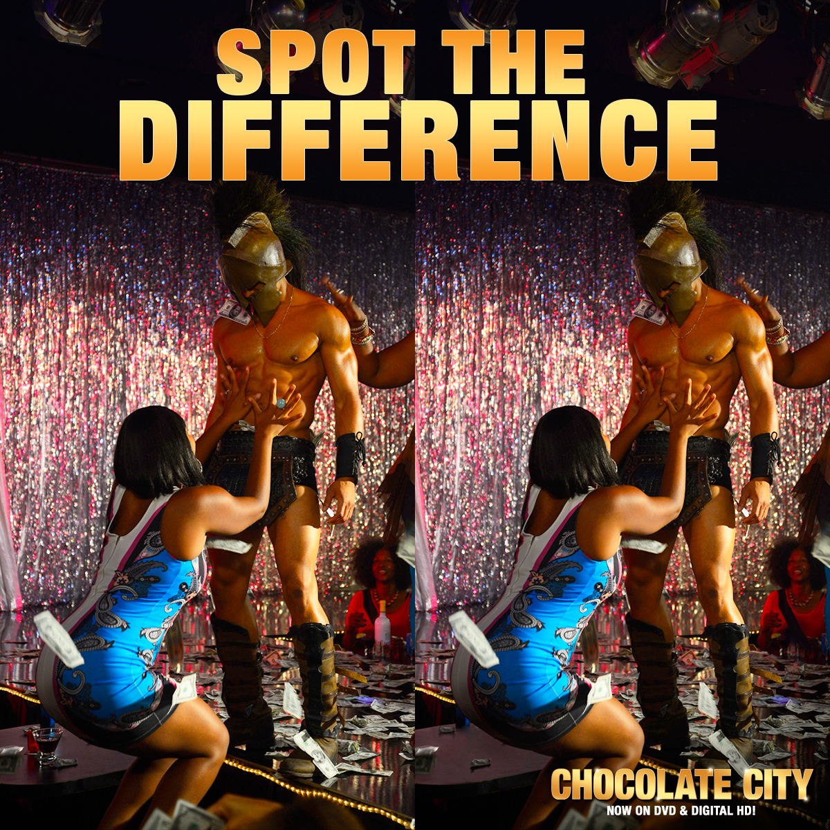 Can you spot the sexy difference in this image? 👀 #ChocolateCityMovie