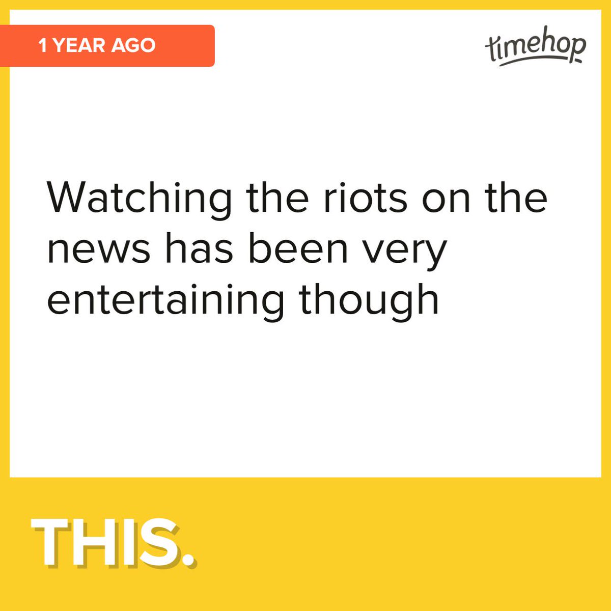 This. One year later. I had the same thought 💁🏽 I even stayed in New Town just to watch them timehop.com/c/t:4986823601…