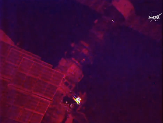 NASA's tweet image. Cosmonauts began ~6 hour @Space_Station #spacewalk at 10:20aET. Watch on NASA TV: nasa.gov/ntv