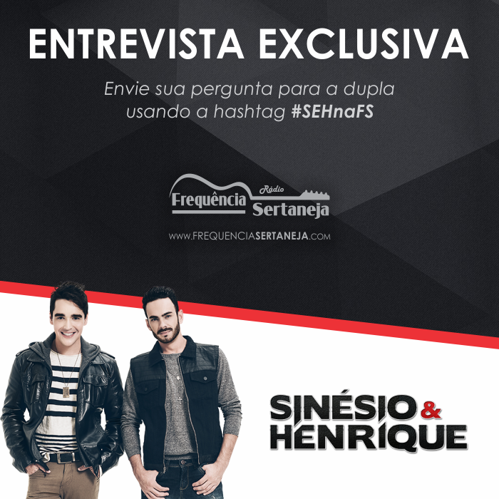 aRadioFS's tweet photo. @uniaoseh Vamos bater um papo muito legal com a dupla Sinésio &amp; Henrique!

Mande suas perguntas com a tag #SEHnaFS http://t.co/KhmbbC2fpp