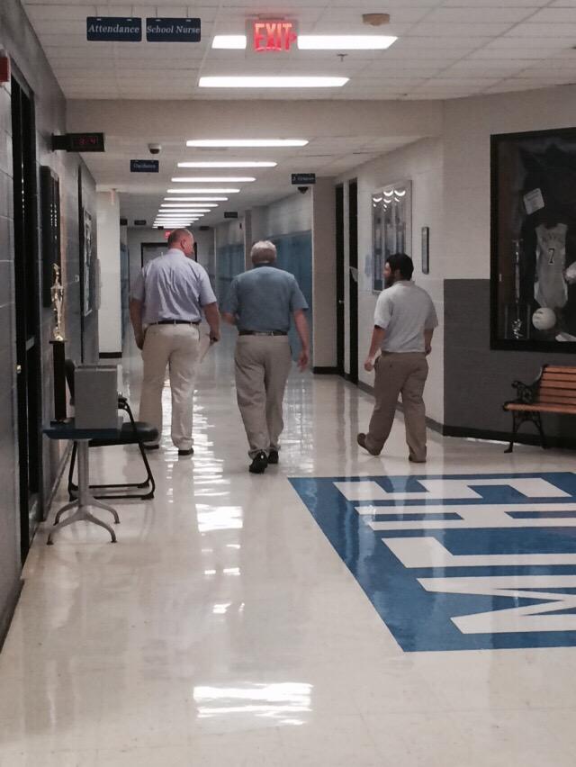 TregTurner's tweet photo. 3 Stooges walking the halls of MCHS #MCSDPDDAY http://t.co/zGsjcOzabd